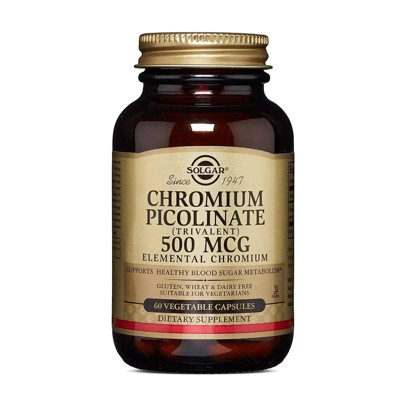 Піколінат хрому Solgar Chromium Picolinate 500 мкг, 60 капсул